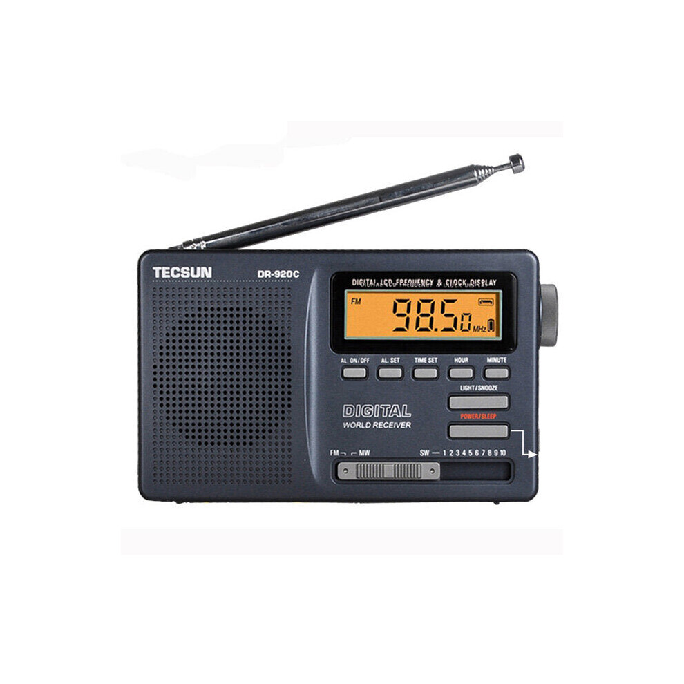 (Iron ) Fm Mw Sw 12 Band Digital Clock Alarm Radio Receiver Gray 6112211857831