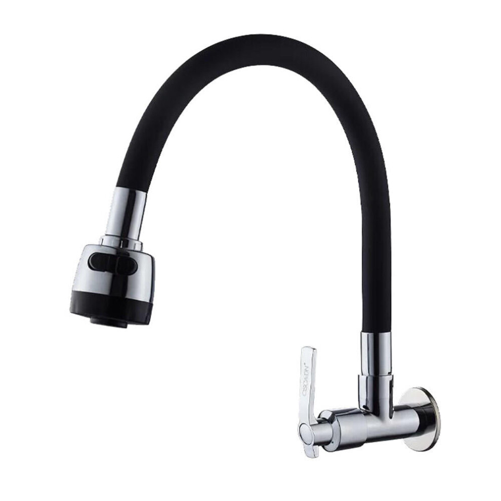 Bathroom Basin Sink Faucet 360 Degree Rotatable Spout Single Handle Cold Tap Wall Mounted