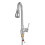 (Black) Kitchen Sink Faucet Pull Out Sprayer 360 Rotate Single Handle Mixer Tap Copper 8