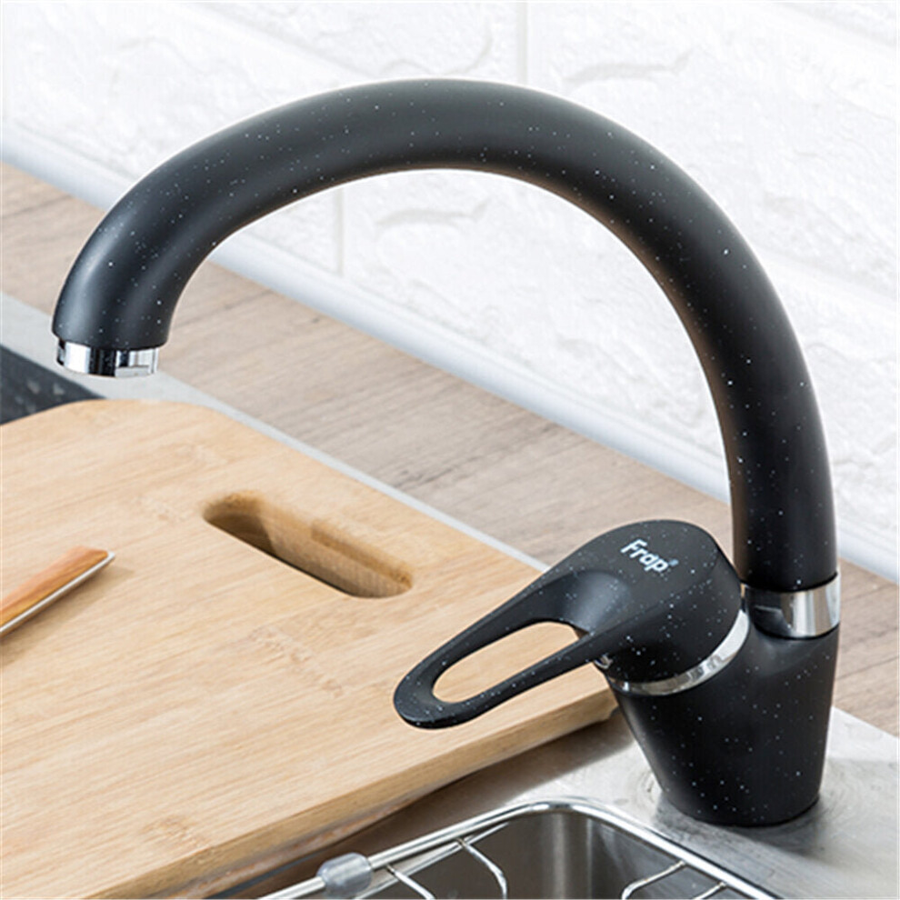 (Black) Brass 3 Color Kitchen Sink Faucet Mixer Cold And Hot Single Handle Swivel Spout Water Sink Mixer Tap