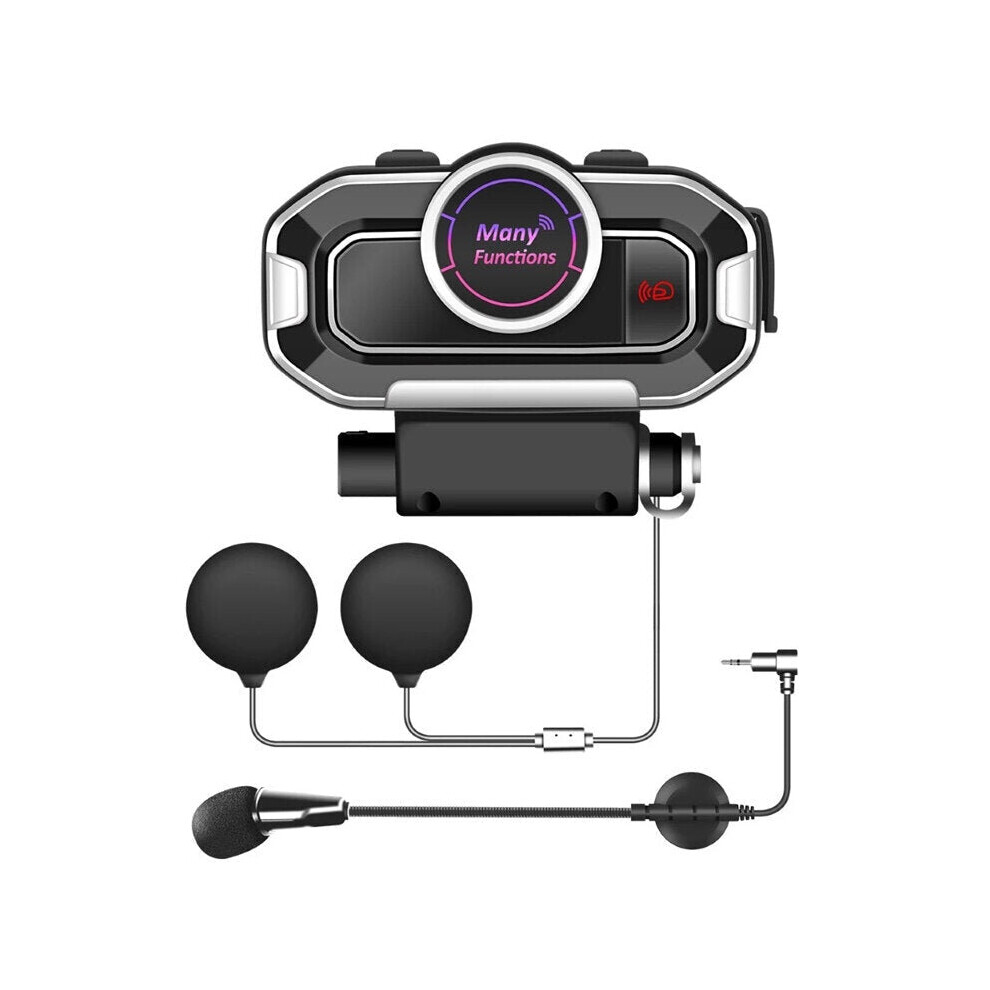 Motorcycle Helmet Intercom Heaphone Bluetooth 5.0 Waterproof Headset Fm Wireless Communication Stereo Earphone 6112212040072