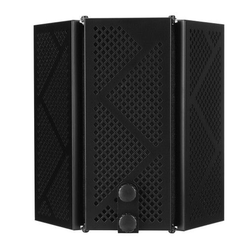 Foldable Microphone Acoustic Isolation Shield Foams Studio Three-door Noise Enclosure Panel Filter 2
