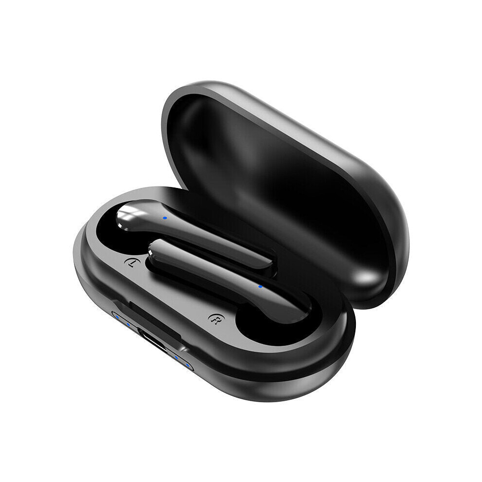 (Black) Tws Earbuds Bluetooth 9D Stereo Earphones Headset Wireless Headphones With Mic For Smart Phone Black 6112212040362