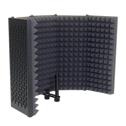 5 Panel Microphone Isolation Shield Foldable Live Stream Studio Recording Absorb 1