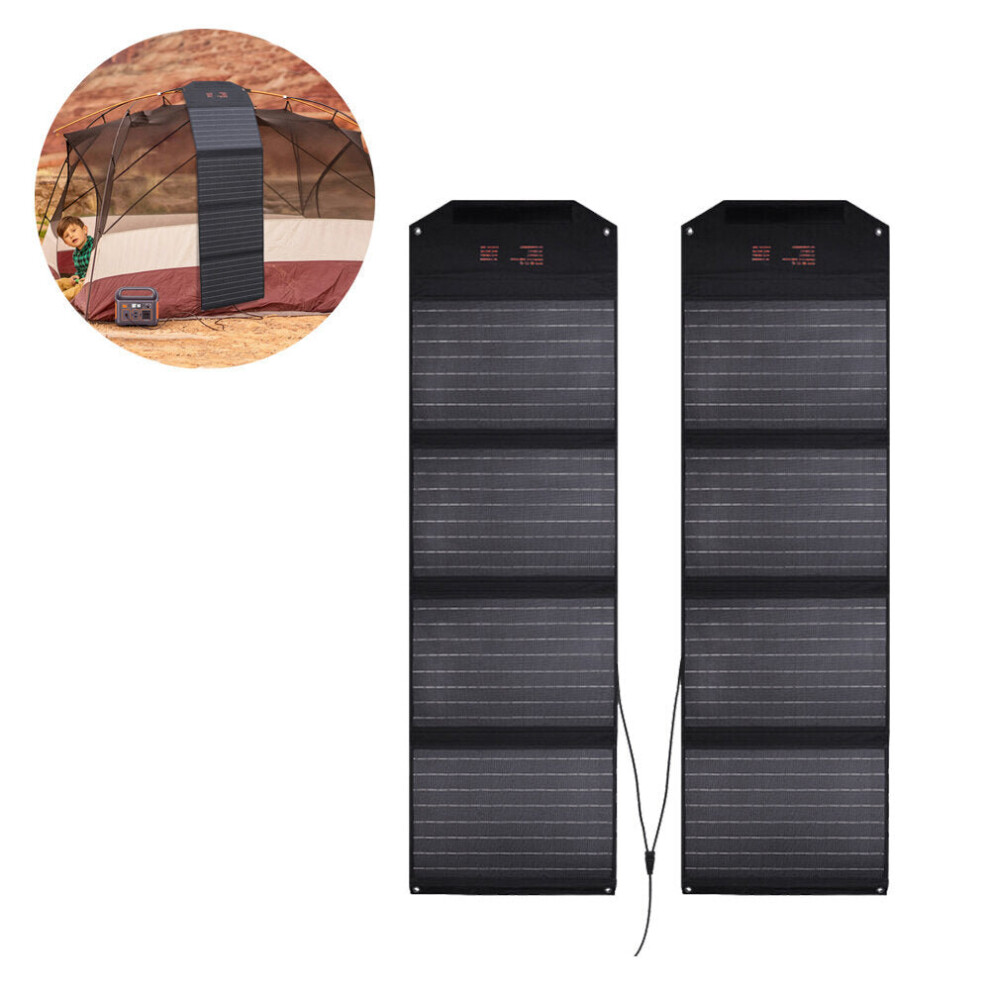 200W 5V Foldable Solar Panel USB Monocrystalline Parallel Battery Charger for 1000W Power Station Outdoor Backpack Camping Hiking Charging