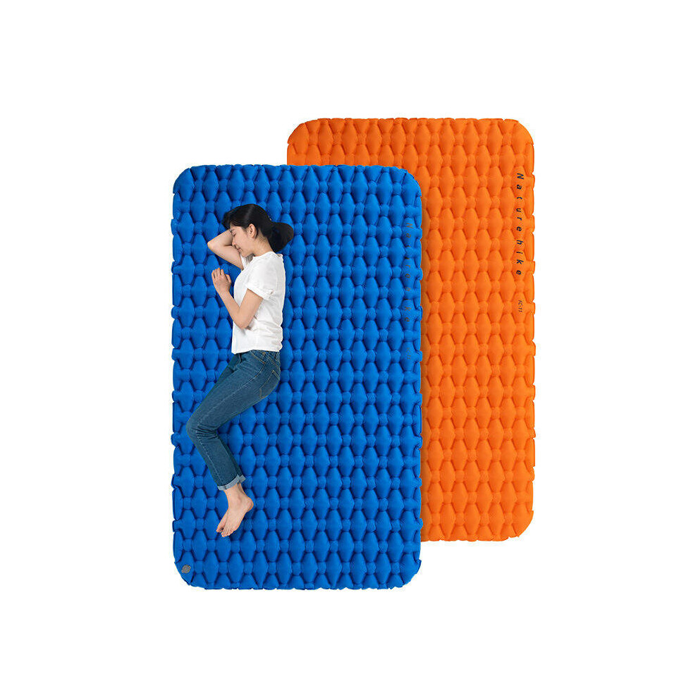 (Orange) 200x120cm Inflatable Air Mattresses Double Camping Tent Sleeping Mat Moisture Proof Pad