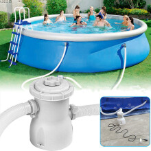 110V 330 Flowclear Filter Pump System Above Ground Swimming Pool Water For 100-350GAL Pools 2Hose