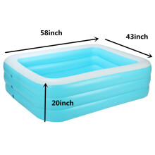 (150cm) Three Layer Family Swimming Pool Summer Inflatable Pools Outdoor Garden