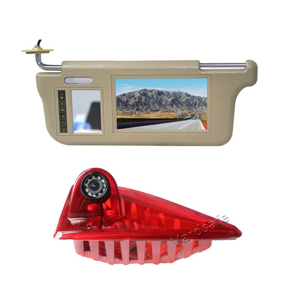 Sun Visor Rear View Mirror Monitor & Reverse Camera For Renault Master / Opel Vauxhall Movano / Nissan Nv400 768788432429