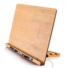 Wishacc Bambu Book Stand Cookbook Holder med 5 justerbar hjd 13,2 x 9,2 """"