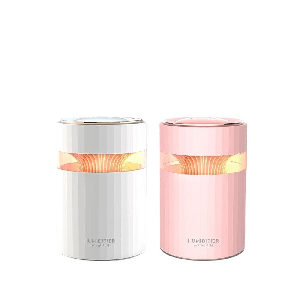 (Pink) 3L USB Air Humidifier Double Nozzle Ultrasonic Cool Humidificador Aroma Diffuser Mist Maker Fogger for Home Bedroom Office