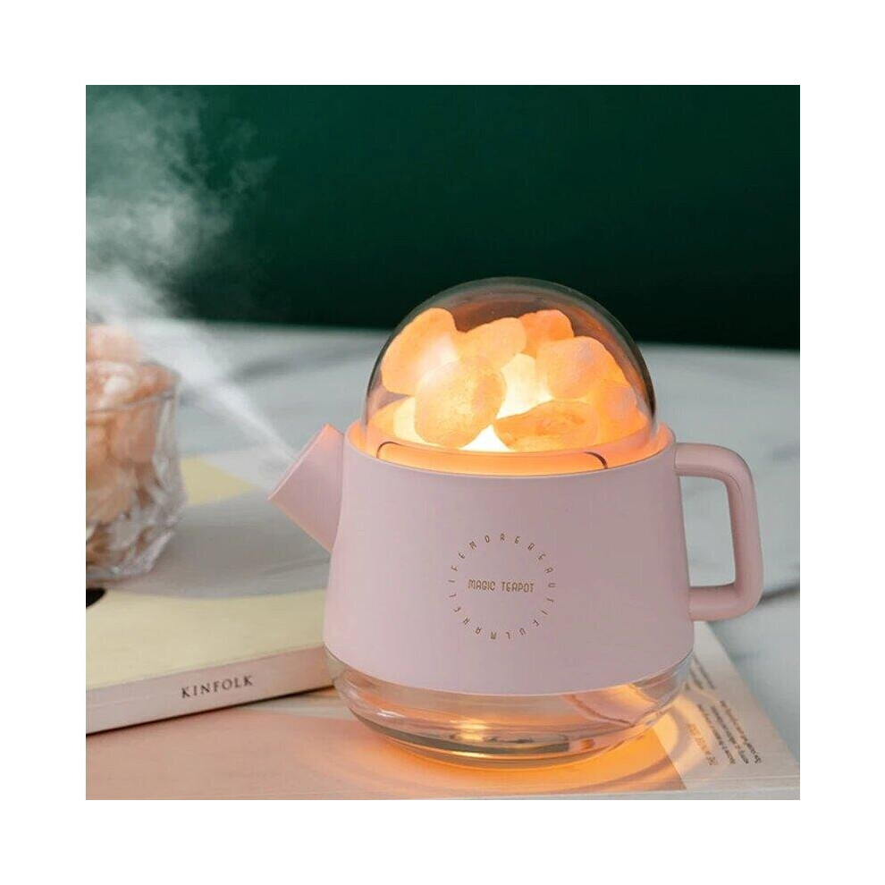 (Green) Portable Crystal Aromatheraphy Humidifier USB Wireless Kettle Aroma Essential Oil Diffuser Air Humidificador with Atmosphere Lamp-image-OPC-P8ZZGWF-NEW