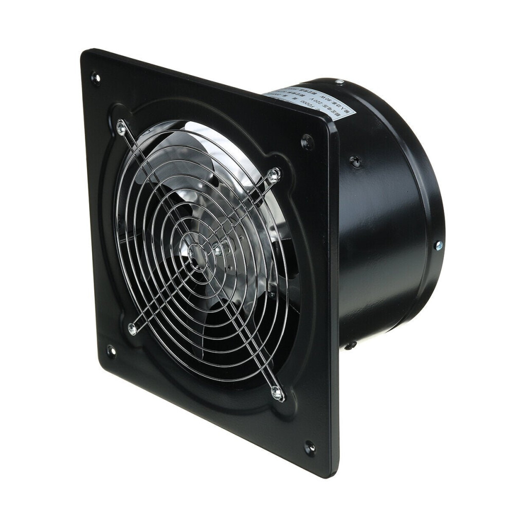 (EU Plug) 4 inch 25W Stainless Steel Fan Blade Bare Head High-speed Silent Exhaust Fan Window Type Ventilation Fan