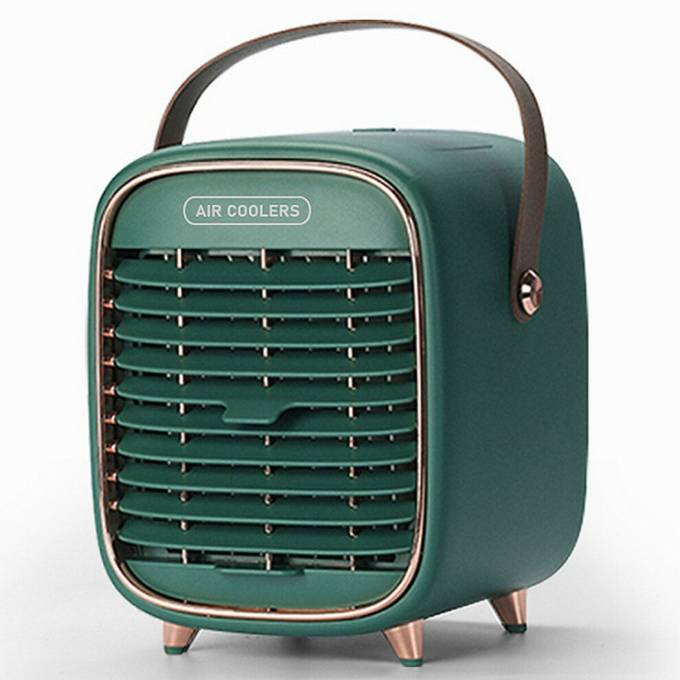 (Green) Portable Air Conditioner Cooler Fan Humidifier USB Desk Desktop Bedroom