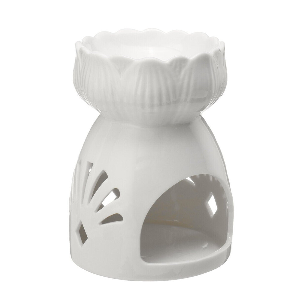 (2) Oil Burner Ceramic Wax Melt Warmer Fragrance Tealight Candle Holder Cut-Out