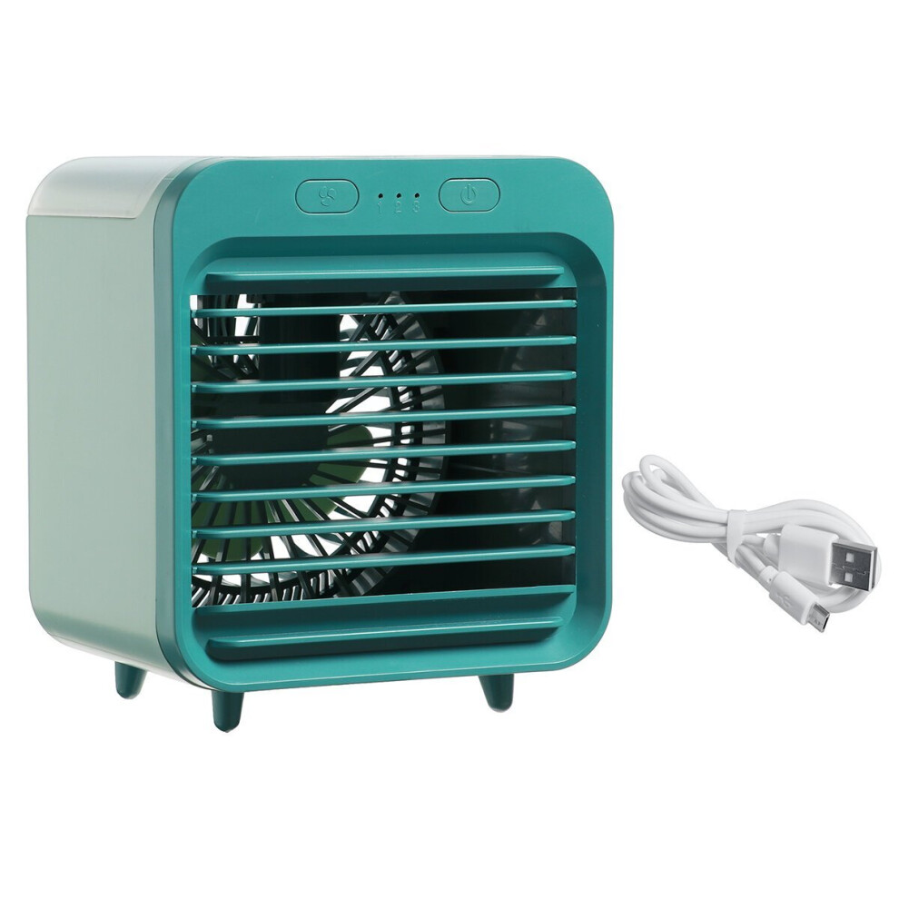 Portable Mini Personal Air Conditioner Desktop Fan Space Cooler USB Rechargeable 3 Gears Cooling