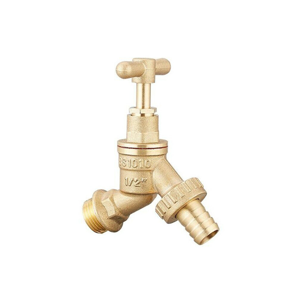 1/2" Outdoor Faucet Garden Bock Tap Brass Water for Home Irrigation Connector