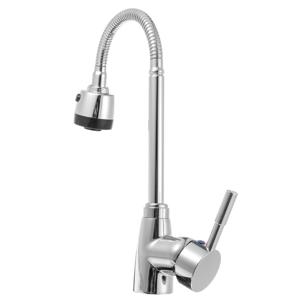Kitchen 360 Swivel Spout Single Handle Sink Faucet Pull Down Spray Mixer Tap 3654659425843