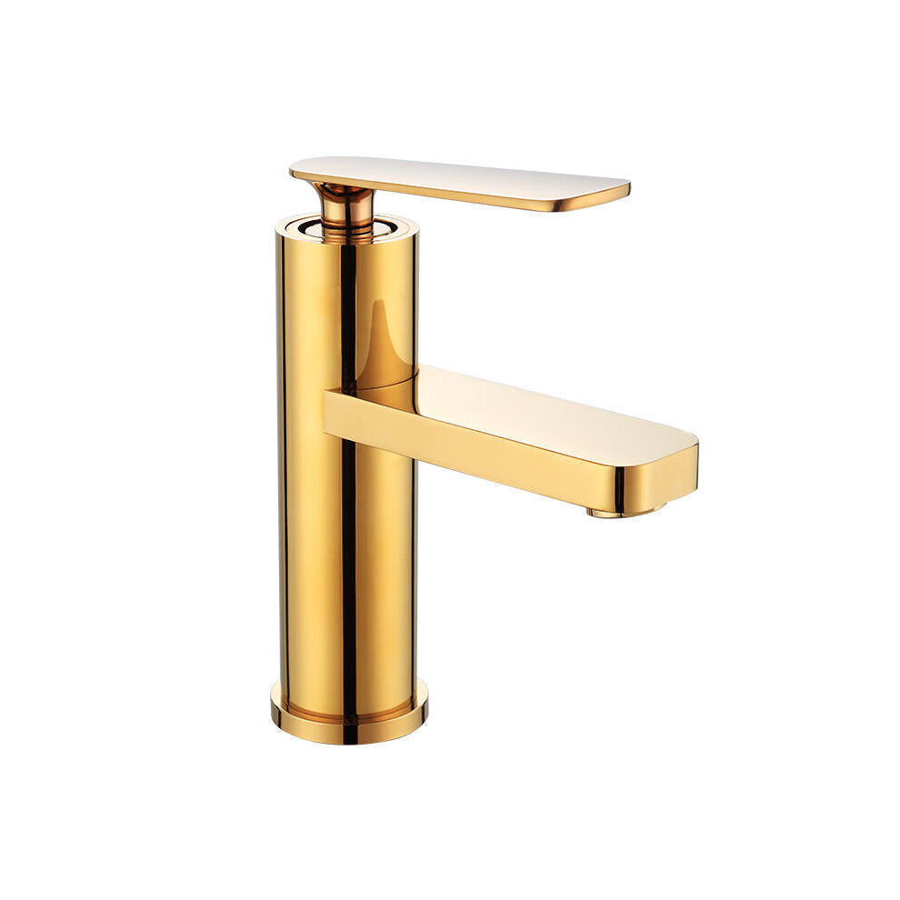 (Gold) Home Kitchen Bathroom Basin Sink Water Faucet Single Handle Hot Cold Mix Faucets Wash Tap