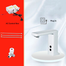 (AC Power - Hot and Cold) Induction Faucet Hot And Cold Automatic Sensor Touchless Sink Hand Contactless All Copper Kitchen Bathroom Auto Smart Water Saving