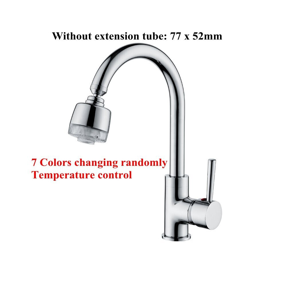 (Short Colorful Light Type) Kitchen LED Light Water Nozzle Faucet Filter Spray Head Extender