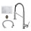 (Black) Kitchen Faucet Swivel Spout Single Handle Sink Pull Down Spray Mixer Tap 11