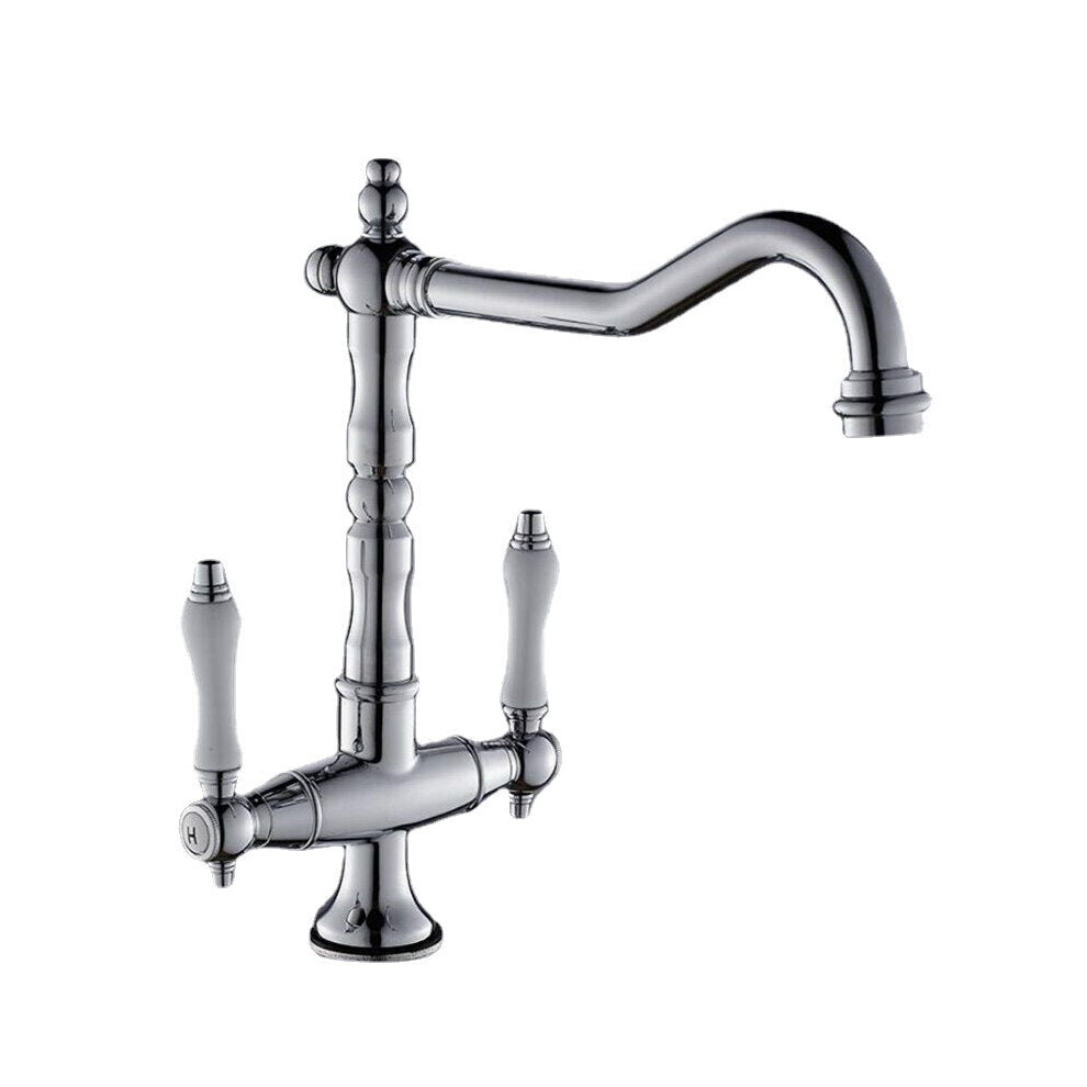 (With 1/2 Hose) European Style Kitchen Sink Faucet Hot Cold Water Mixer Tap 360 Degree Swivel Good Valued Modern