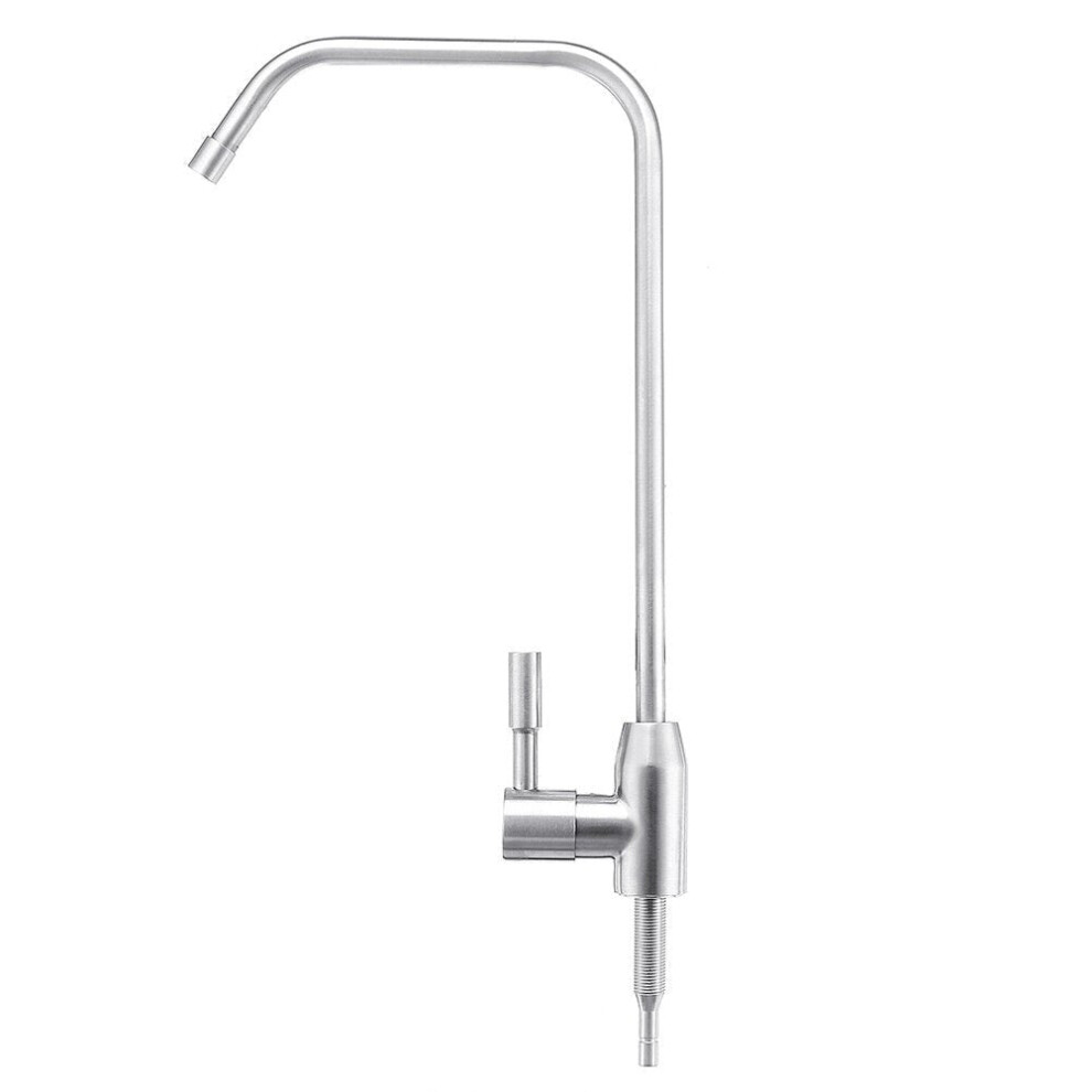 Stainless Steel Reverse Osmosis Faucet 360 Degree Swivel Spout Drinking Water Filter Single Handle Cold Tap 3654659121639