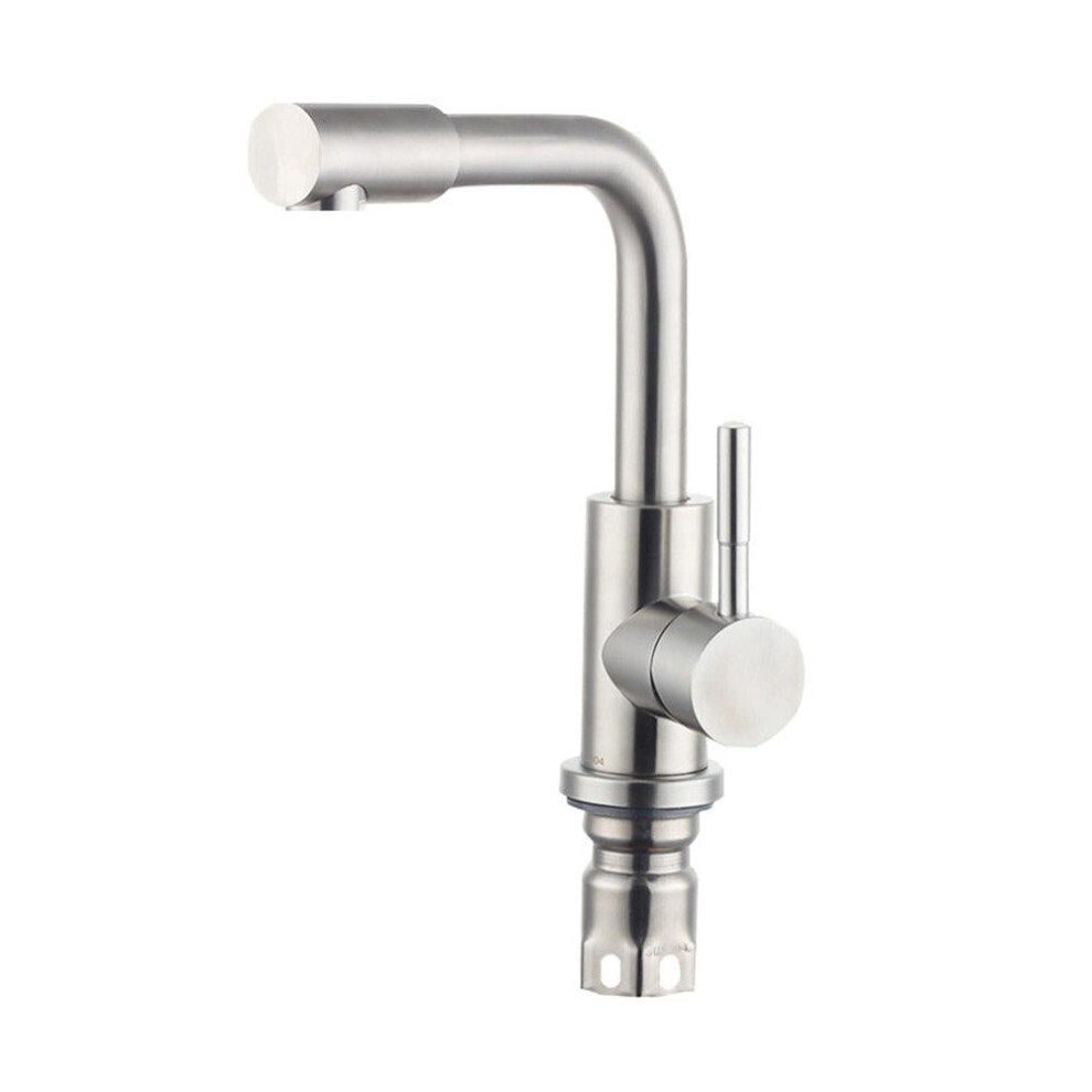 Stainless Steel Sink Faucet Kitchen Single Hole Hot And Cold Water Mixer Tap