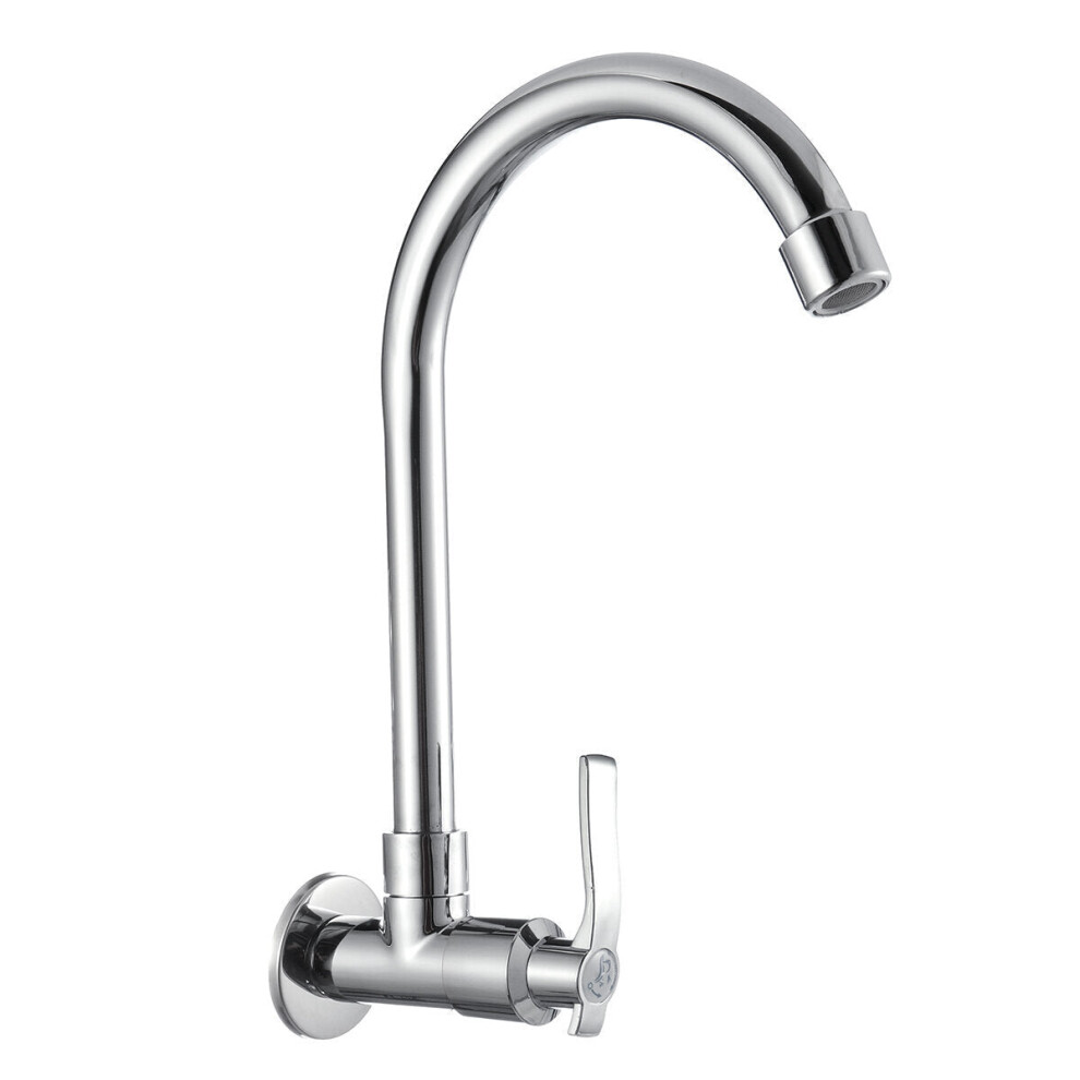 360 Degree Rotation Single Cold Faucet Brass Kitchen Sink Vertical 3654659418487