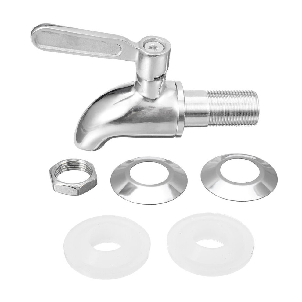 Silver Stainless Steel Faucet Barrel Tap For Drink Beverage Juice Water Coffee With The Switch
