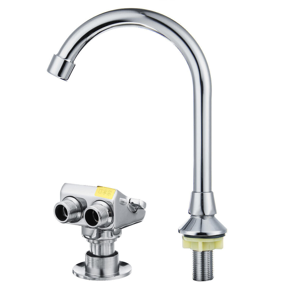 Foot Pedal Valve Faucet Copper Vertical Basin For Home