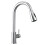 (Black) Stainless Steel Kitchen Sink Faucet with Pull Out Sprayer High-Arc Single Handle 6