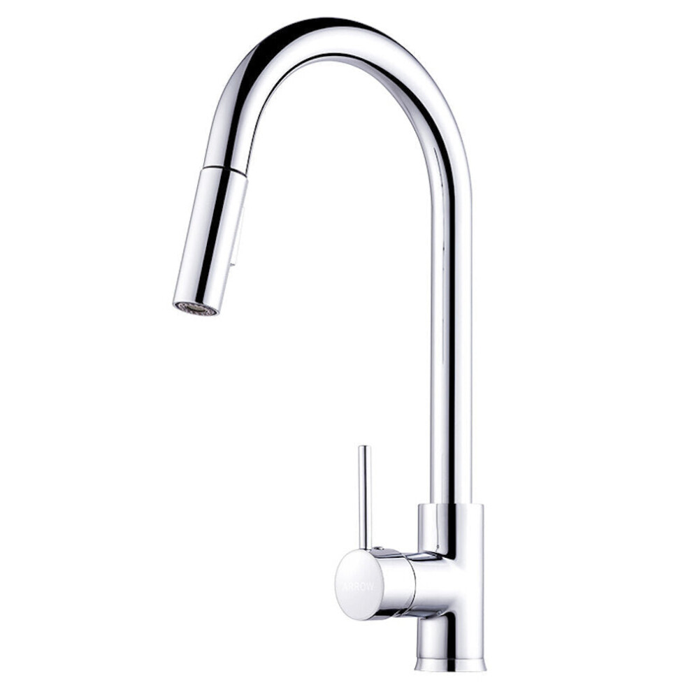 Pull Out Kitchen Faucet Brass Sprayer Chrome Tap Swivel 360 Degree Sink Mixer