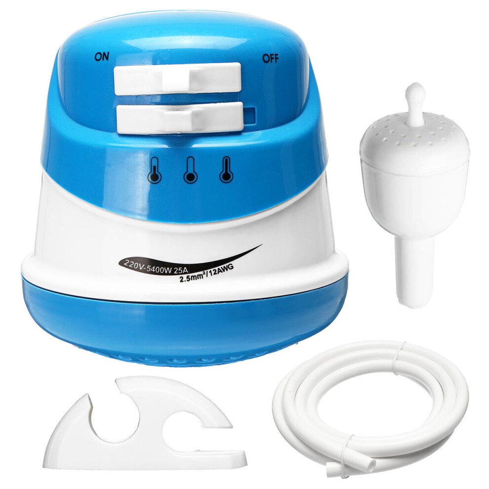 (220V) 5400W 110/220V Electric Shower Head Tankless Instant Hot Water Heater Bath Kits 3654659412720