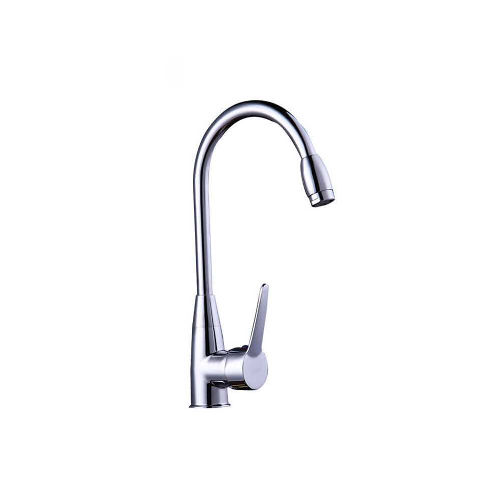 Red-crowned Crane Single Hole Hot and Cold High Curved Basin Kitchen Faucet