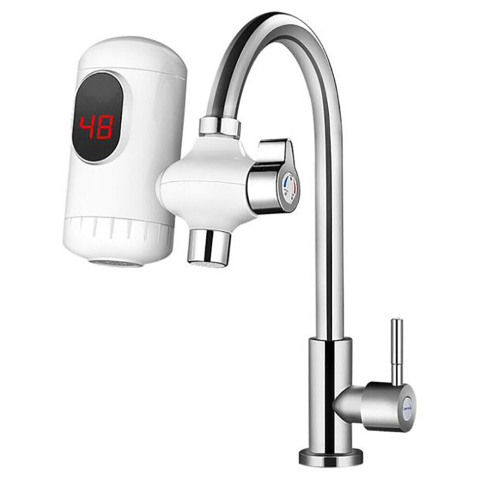 3000W 220V 3 Seconds Instant Tankless Electric Hot Water Heater Faucet Kitchen Fast Heating Tap With Led Digital Display 3654659417602