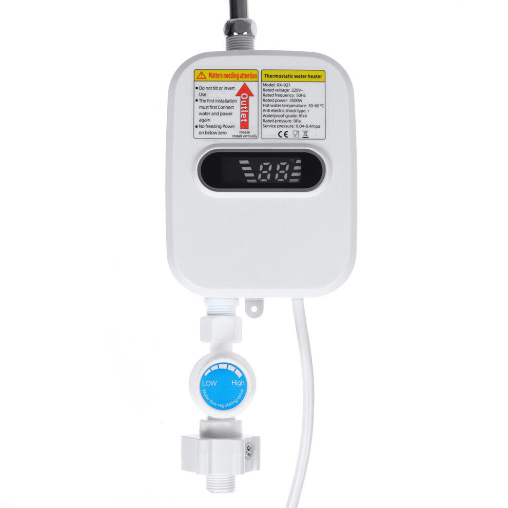 Electric Tankless 3500W Mini Instant Hot Water Heater Kitchen Faucet Tap Heating 3654657611064