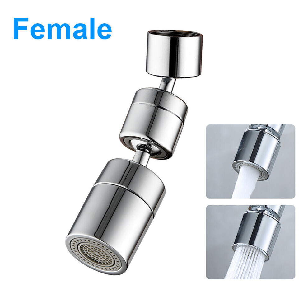 (Female) Sink Faucet Aerator 1080 Degree Swivel Universal Splash Filter Faucets Extender Bubbler Attachment For Eye Flush Face Wash And Gargle