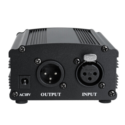 (US) XLR 48V Phantom Power Supply for Microphone with Adapter 2