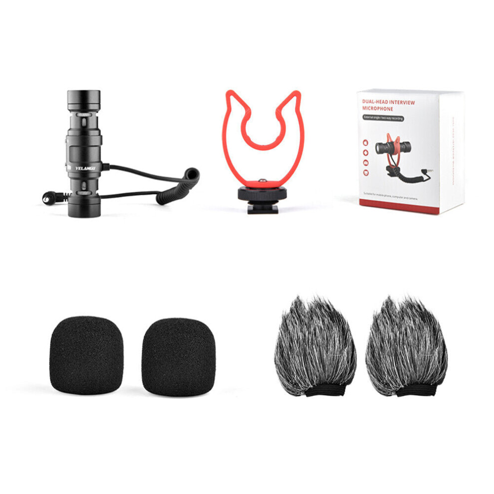Microphone Double Directional Noise Reduction Recording For Mobile Phone Dslr Interview Broadcast Vlogging Youtube 6112212034392