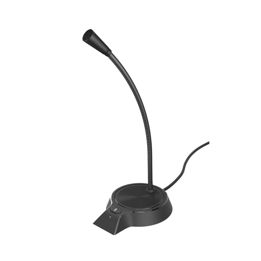 Usb Microphone For Computer Pc Built-In Sound Card Plug Play Zinc Alloy Condenser Desktop Gooseneck Design With Mute Button 6112212036716