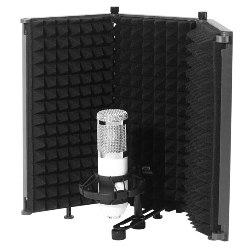 Foldable Microphone Acoustic Isolation Shield Foams Studio Panel for Recording Live Broadcast 2