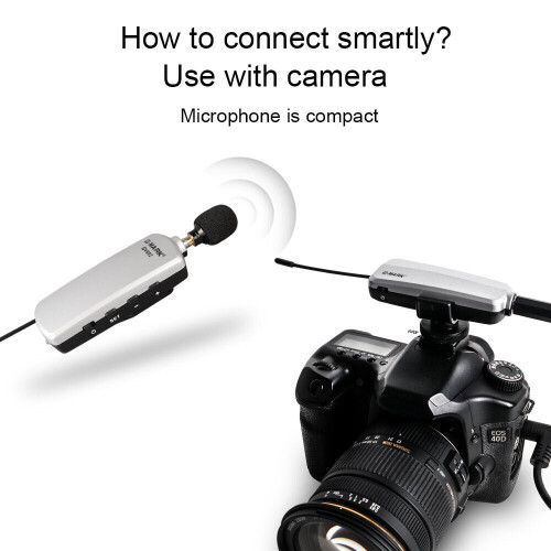 Camera Microphone Wireless Lavalier Mic For Asmr DSLR Interview Live Recording Lithium Battery 50m Range 2