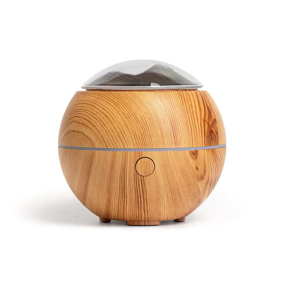 (Light Wood Grain) 100ml Mini Humidifier Aroma Essential Oil Diffuser USB 2 Gear Ultrasonic Fog Mist Maker with Colorful Lights for Home Bedroom Offic-image-OPC-P8ZZJXN-NEW