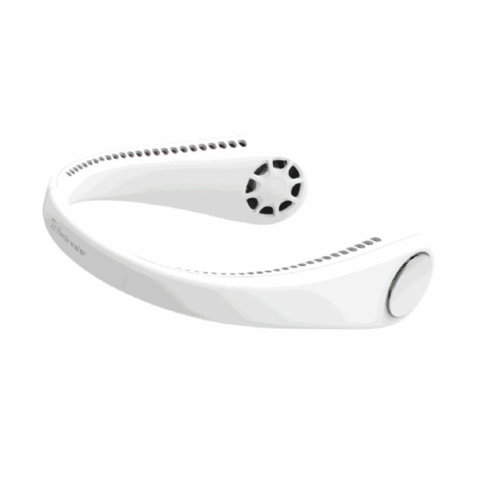 (White) 2000MAH Bladeless Neck Hanging Sports Fan 4 Speed Adjustable USB Rechargable Air Cooler