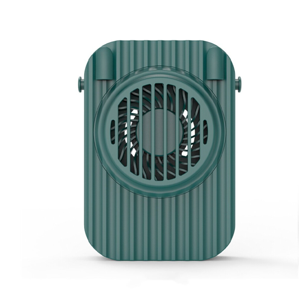 (Green) Neck Fan Portable Mini 3 Gears Adjustable USB Air Condition Outdoor Camping Travel