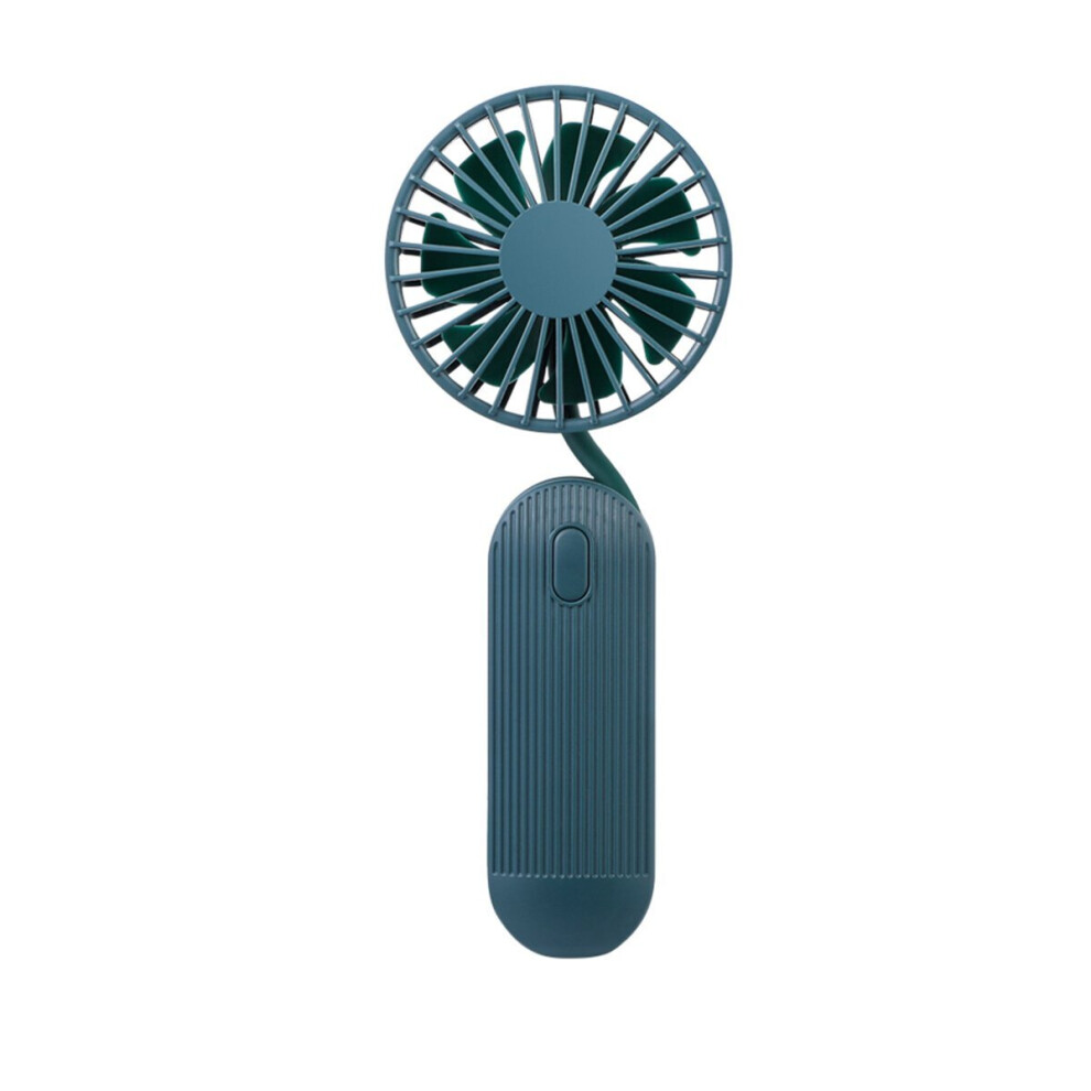(Green) 2000mAh USB Portable Fan Hanging Neck Fan Rechargeable Mini Sports Fans 3 Gears Adjustable Low Decibel Fan