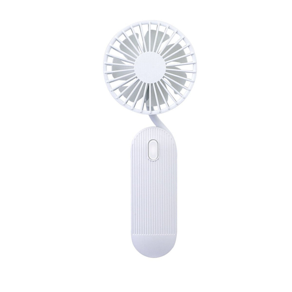 (White) 2000mAh USB Portable Fan Hanging Neck Fan Rechargeable Mini Sports Fans 3 Gears Adjustable Low Decibel Fan