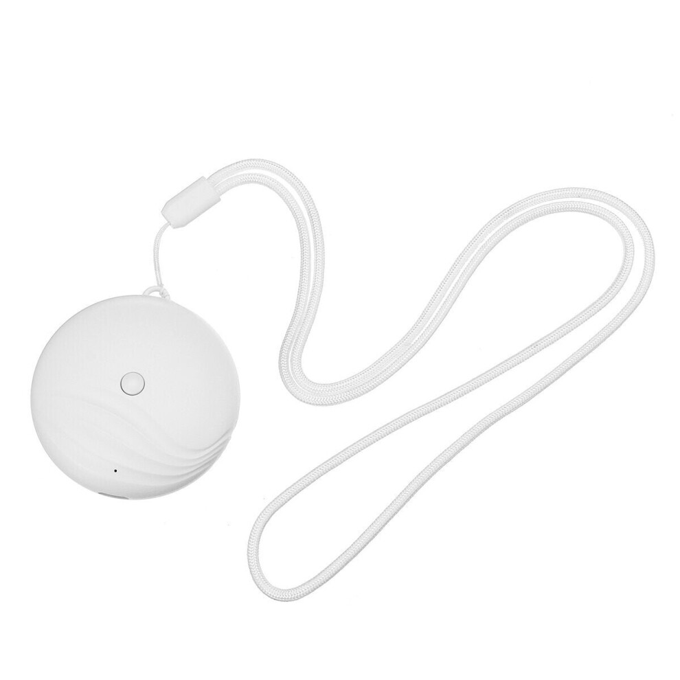 (White) Wearable Necklace Air Purifier Mini Portable Noise Low Negative Ion Generator